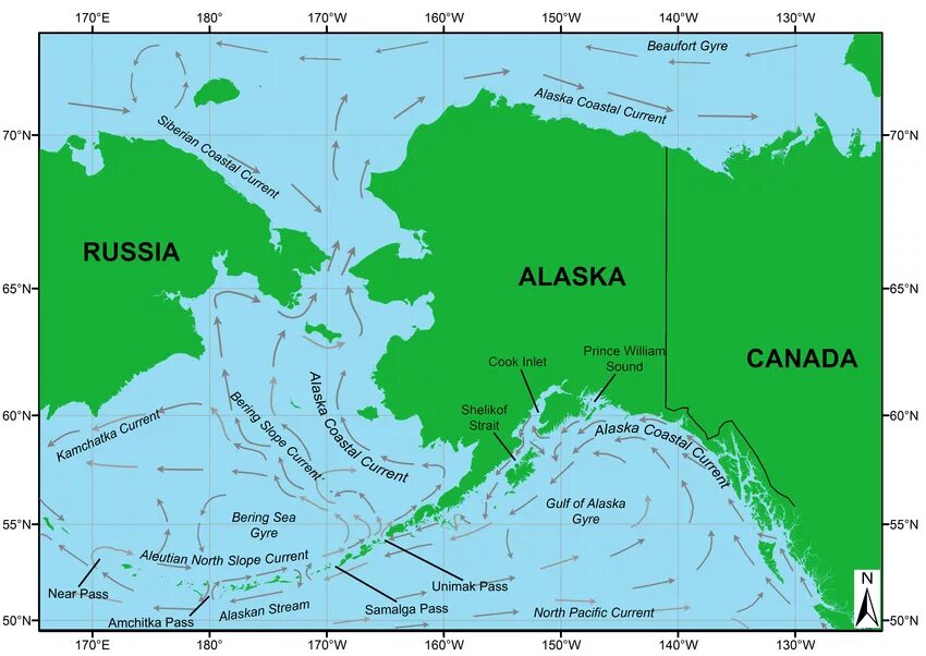 Залив Кука. Залив Кука на карте. Залив Кука на Аляске.