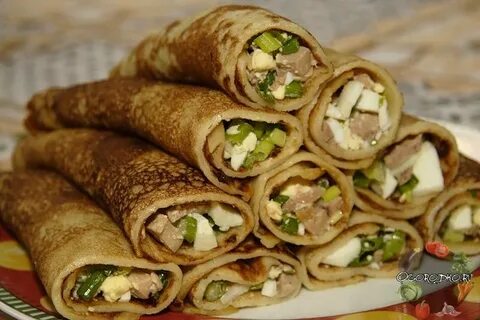 Блины с луком