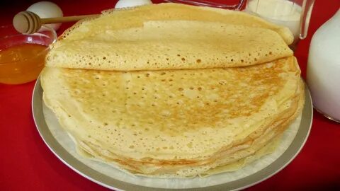 Вкусные тонкие блинчики на молоке и воде