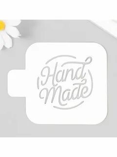 Трафарет для рисования &quot;Hand made&quot; 9х9 см, пластик Сималенд. 