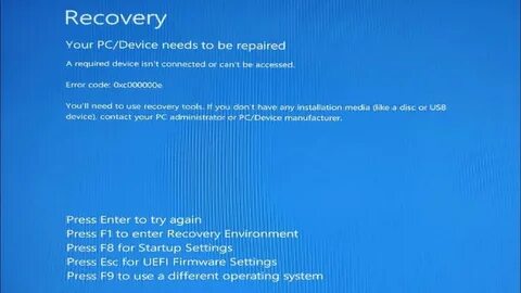 Recovery your device need to