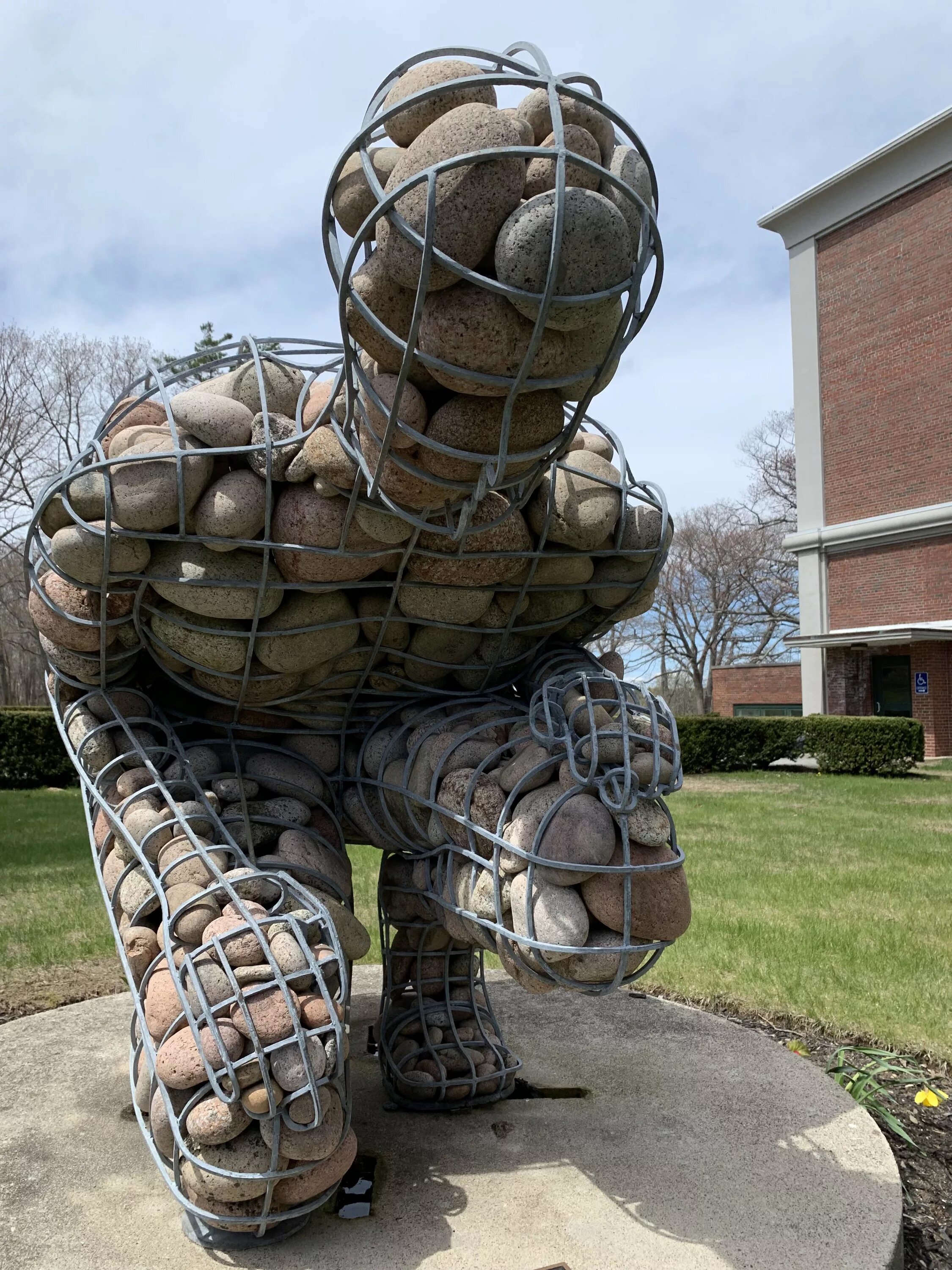 The statue is made of