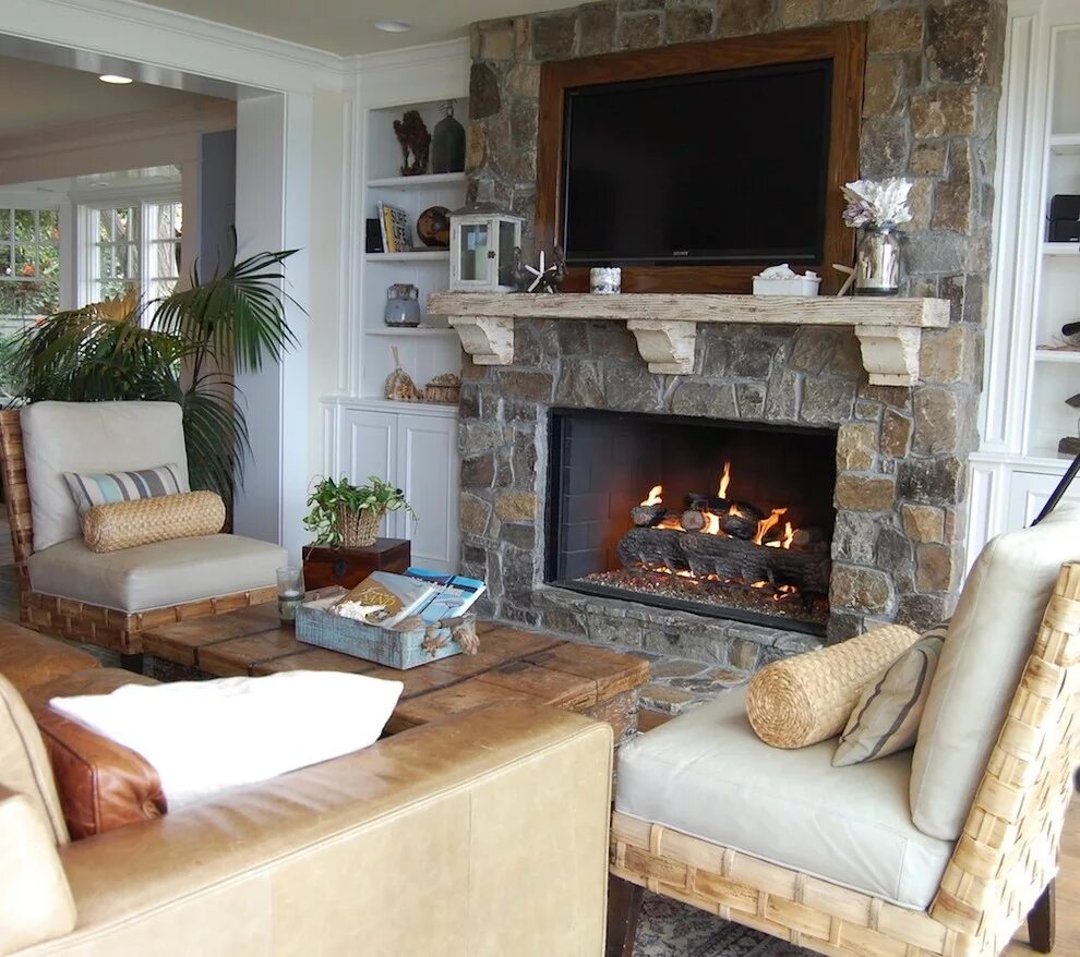 Horizon Series Custom Width Soundbars Living room with fireplace, Fireplace desi