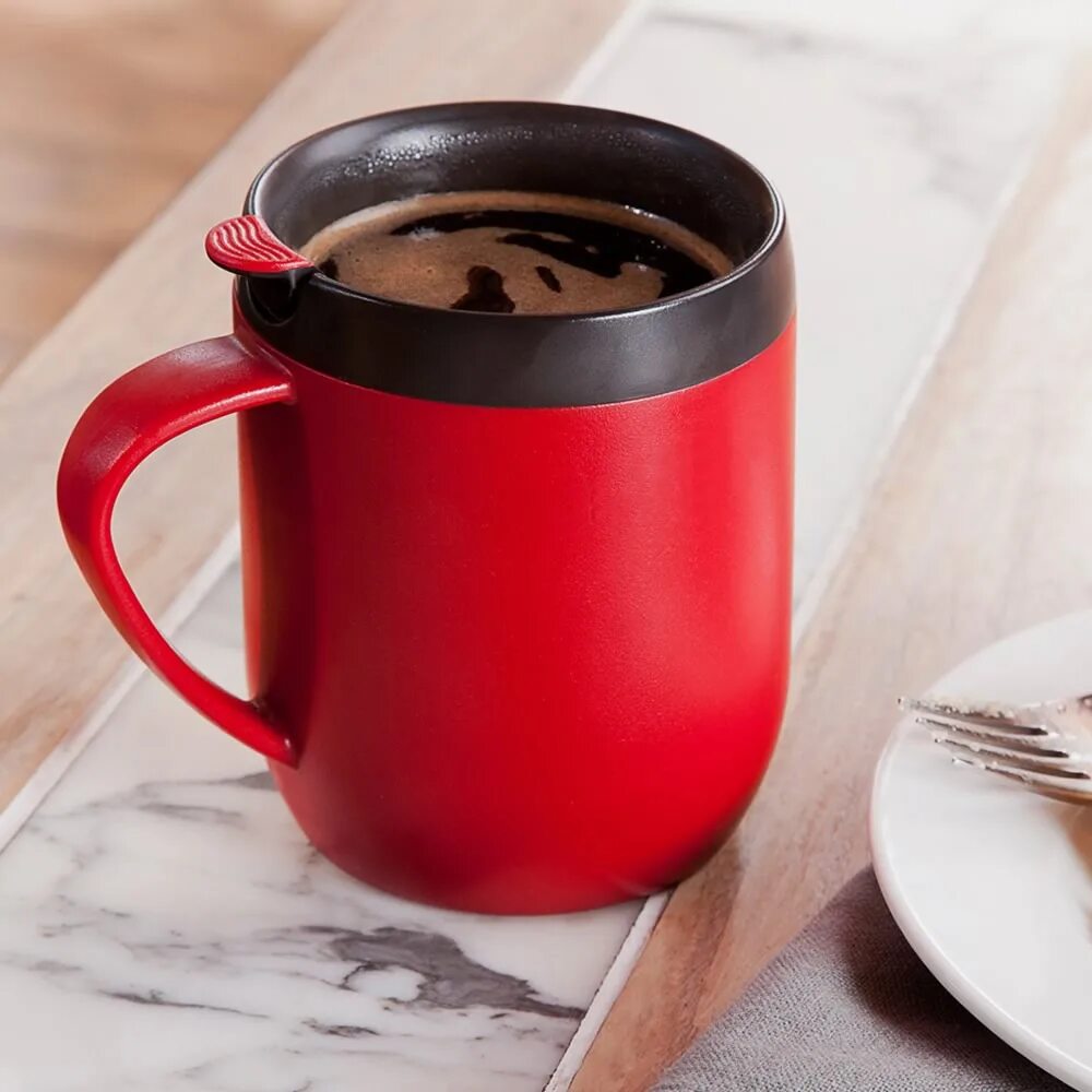 Термокружка hot Mug, красная, пластик, Zyliss. Термос Coffee Mug. Термос для заварки кофе. Кружка для заварки кофе. Хороший кофе для заваривания