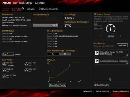 Uefi setting