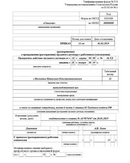 Какая статья тк увольнения работника