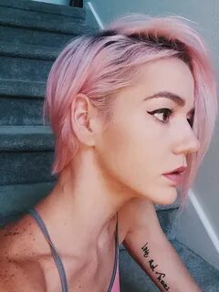 Short pink hair