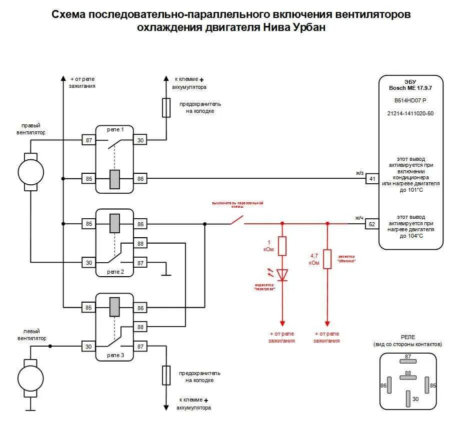 Не включается вентилятор нива 21214. Эл схема включения вентиляторов Нива 21214. Схема включения вентилятора охлаждения Нива Урбан. Электрическая схема вентиляторов охлаждения Нива 21214. Схема подключения вентилятора охлаждения Нива.