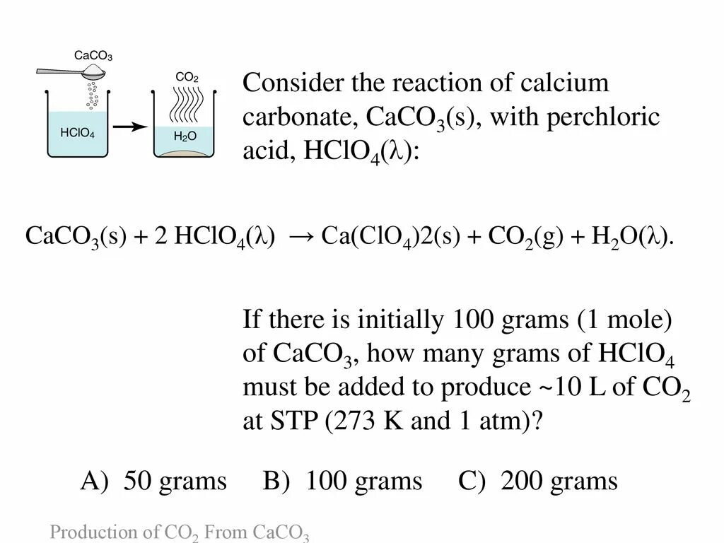 Название соединения caco3