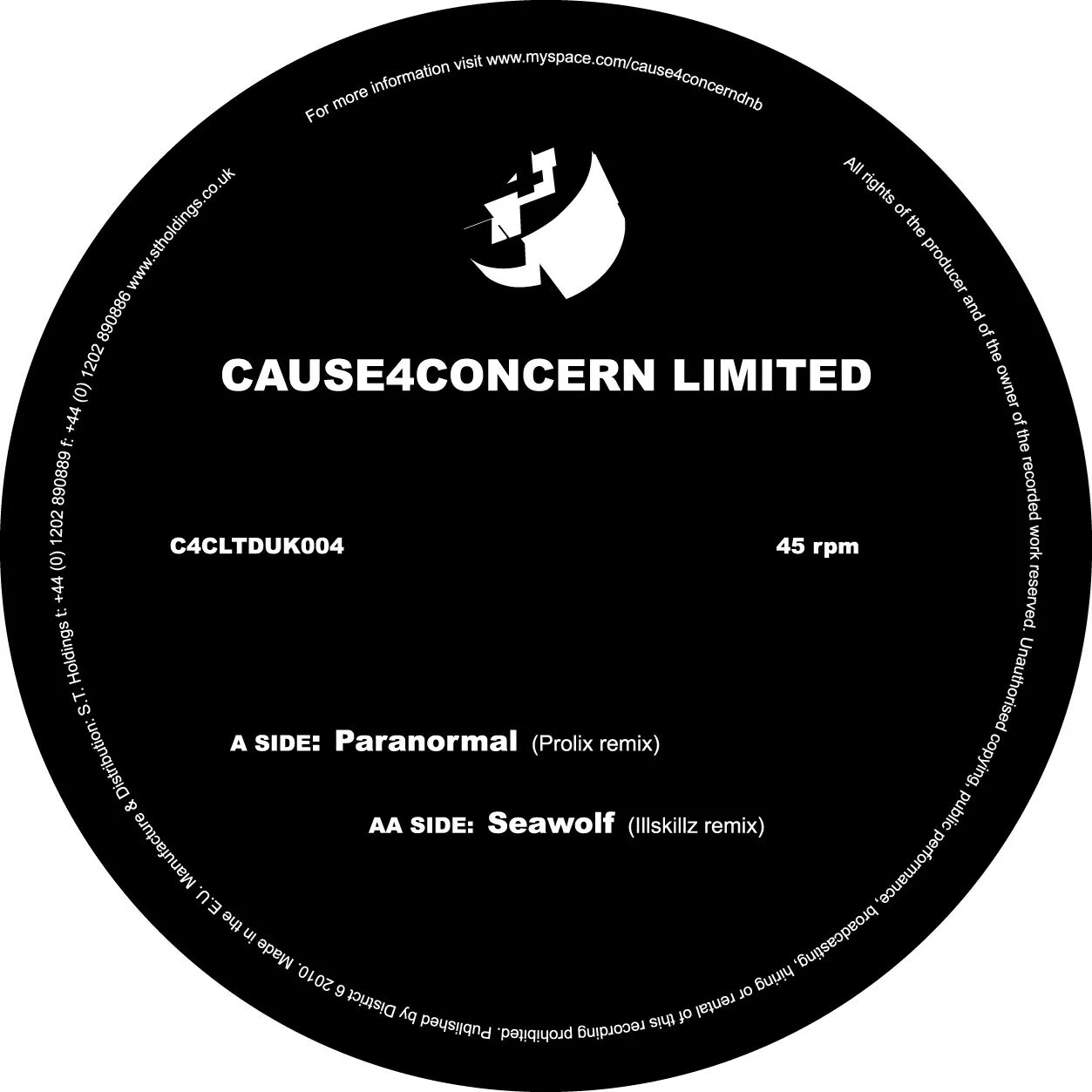 Cause 4 concern. Cause4concern Paranormal (Prolix Remix) / Seawolf (ILLSKILLZ Remix). Cause4concern – Relentless (the sect Remix) / Groove Madness (State of Mind Remix). Cause 4 concern - Peep show.