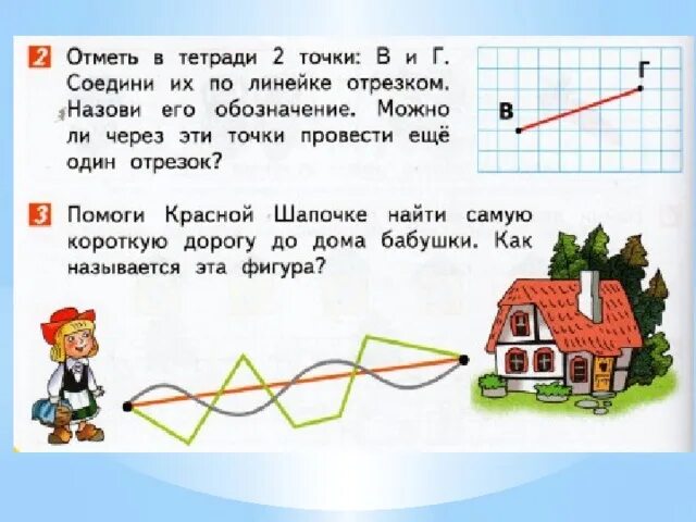 1 класс отрезки урок