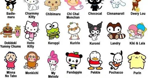 Here is some of Hello Kitty's Family & Friends. 