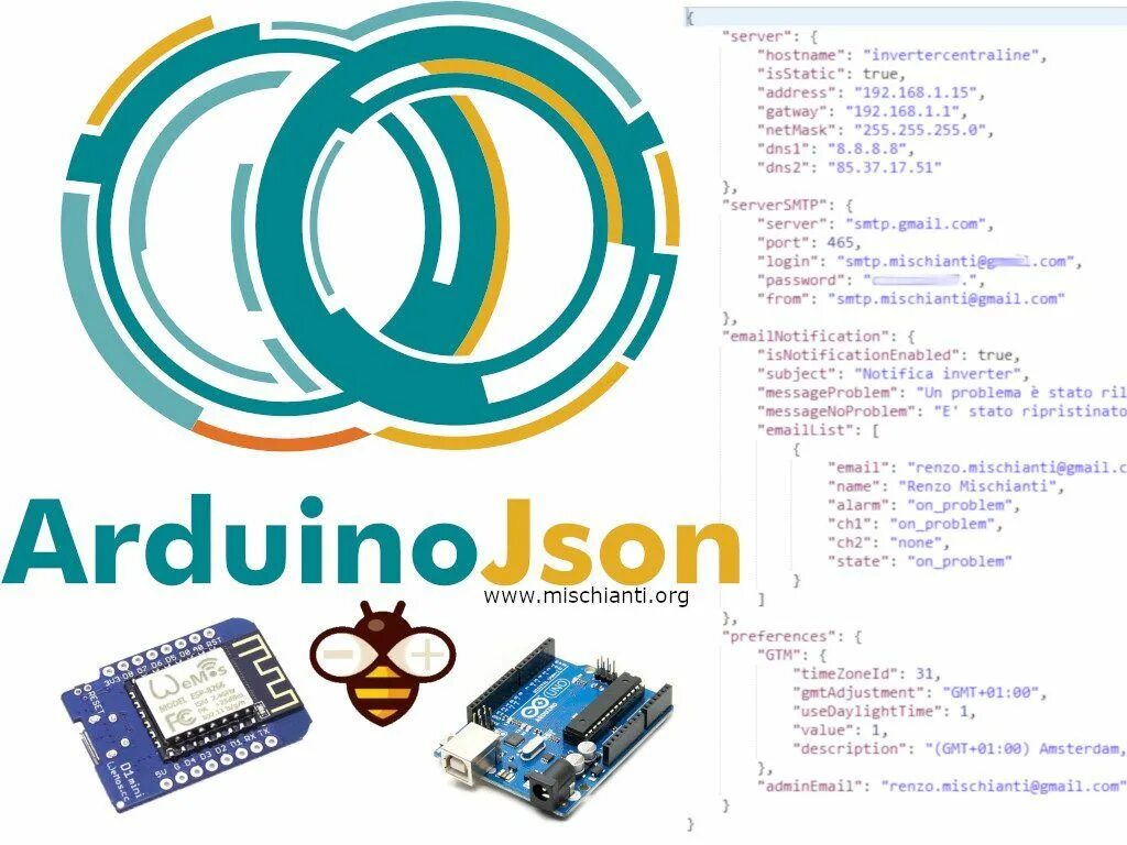 Arduino json esp8266. Arduinojson.