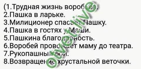 План по литературе по рассказу растрепанный воробей
