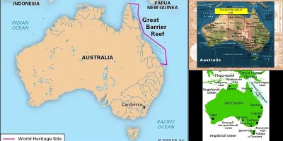 большой барьерный риф на карте австралии