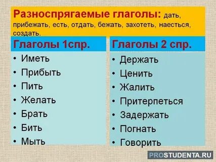 Перечислите разносклоняемые глаголы почему они так называются
