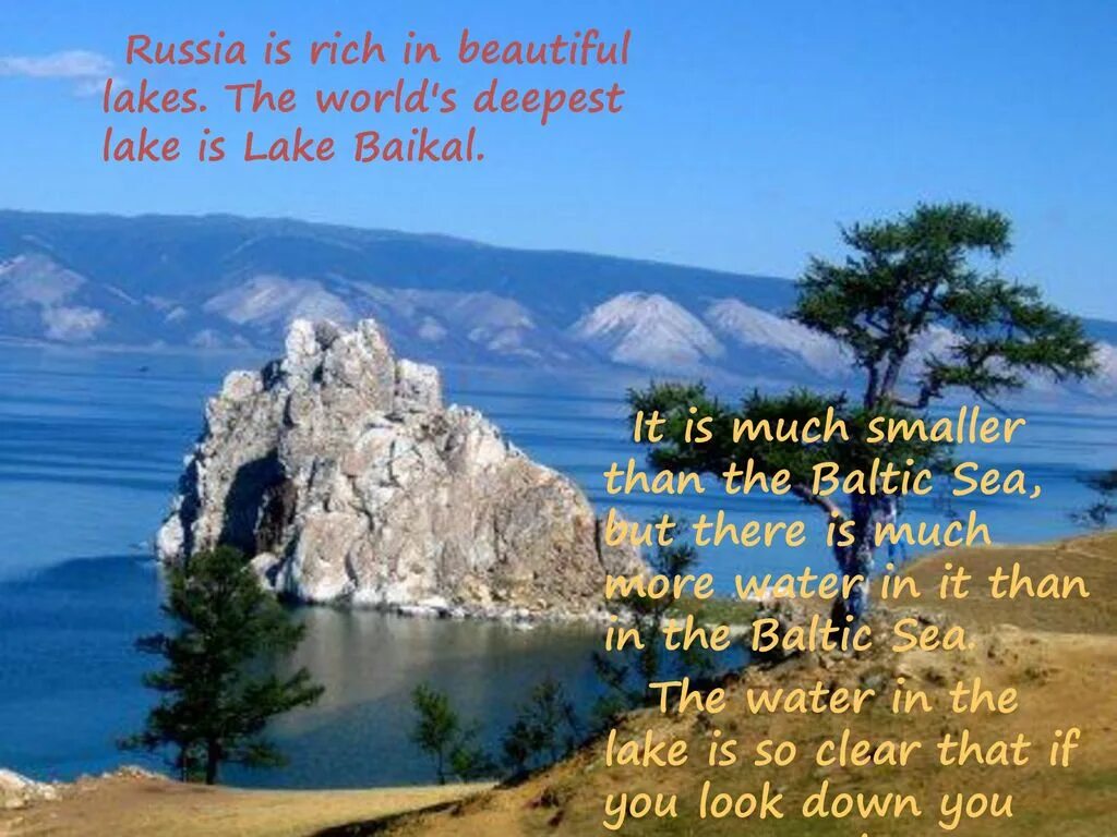 The world deepest lake is lake. Проект по английскому языку Байкал. Озеро Байкал на английском. Байкал на англ. Байкал достопримечательность России на английском.