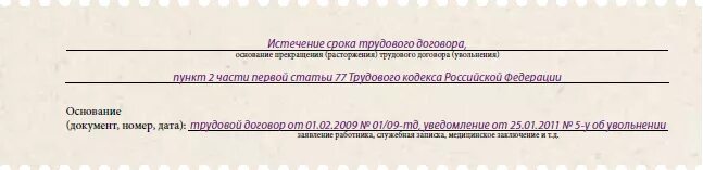 Пункт 3 часть 1 статья 77 тк. Пункт 2 часть 1 статья 77 ТК РФ. Увольнение в связи с истечением срока срочного трудового договора. Истечение срока трудового договора статья. Трудовой кодекс ст 77 п 2 часть 1.