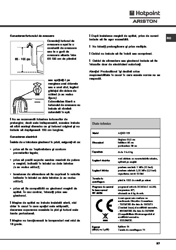 Hotpoint ariston 129. Стиральная машина Hotpoint-Ariston AQXD 129. Стиральная машина Hotpoint-Ariston AVSF 129. Аристон AVSF 129 стиральная машина инструкция. Стиральная машина Аристон AQSD 129 инструкция.