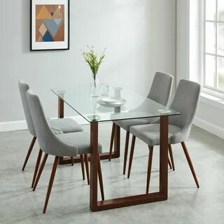 Wade Logan ® Danica 4 - Person Dining. contemporary 5 piece dining set. 