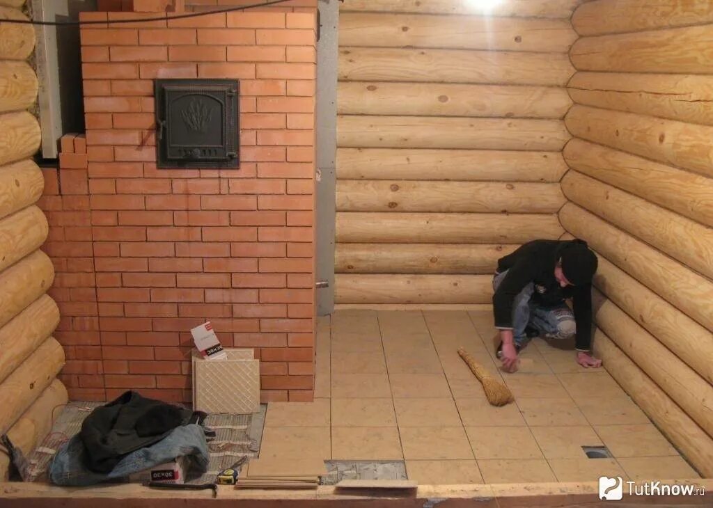 Как сделать полы в предбаннике. Отделка пола в бане. плитка в деревянной бане. полы в парилке и предбаннике. пол в предбаннике в бане.