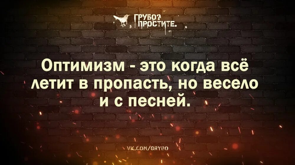 Оптимизм. Оптимизм это недостаток информации. Оптимизм это когда все летит. Цитаты оптимиста.