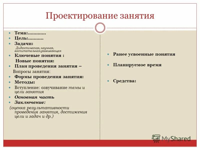 Цель учебного занятия проектируется. Цель учебного занятия проектируется