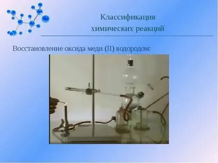 Реакция замещения водорода с оксидом железа