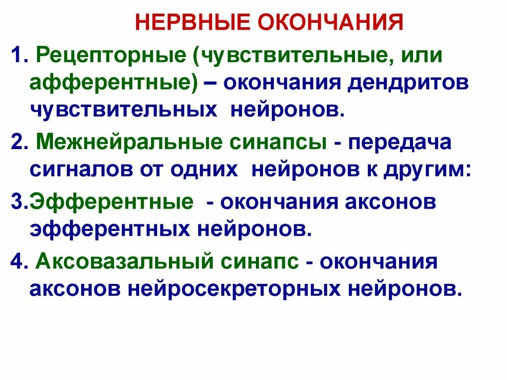 Какие рецепторные окончания расположены ближе всего. Афферентные и эфферентные нервные окончания. окончания дендритов чувствительных нейронов:. чувствительное нервное окончание, расположенное на конце дендрита. афферентные нервные волокна.