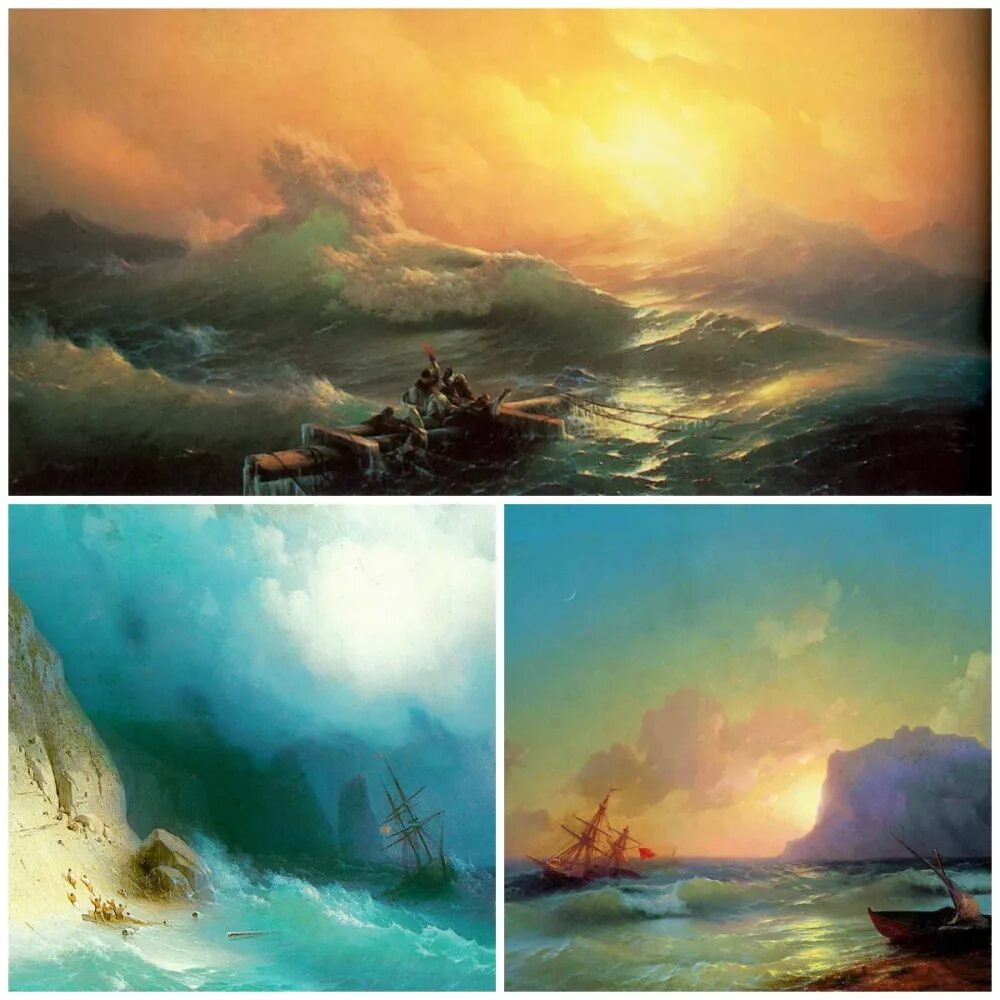 Как называются художники рисующие море. Айвазовский картины. Небо на картинах Айвазовского.