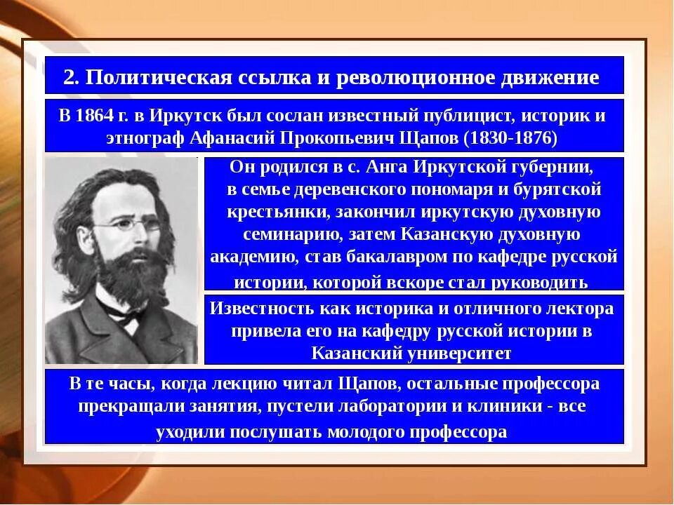 Революционное движение 19 в. Политическая ссылка. революционное движение. щапов историк.