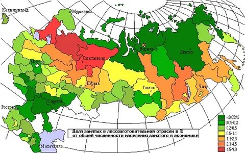Районы лесозаготовок