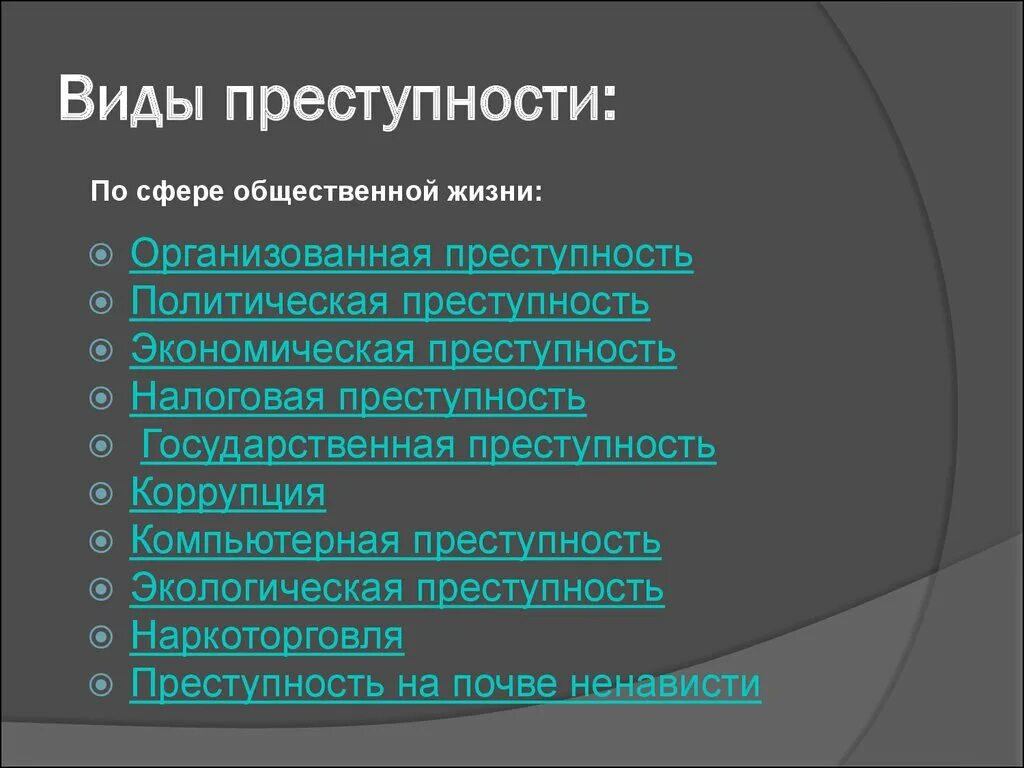 1 виды преступности