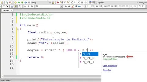 Pi in c