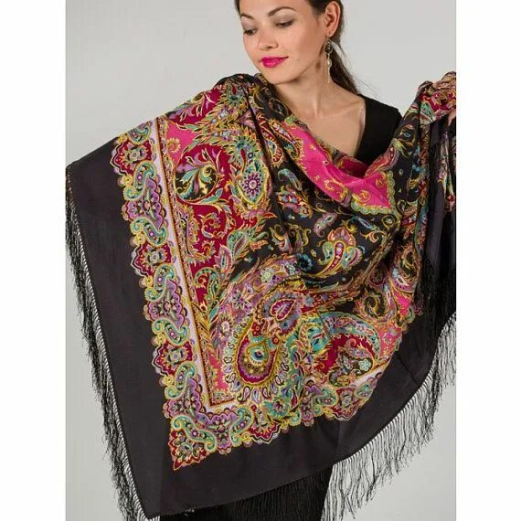 Восточные платки фото Sale Luxury PAVLOVO POSAD SHAWL Scarf 130x130 cm Women's Etsy Today's fashion tr