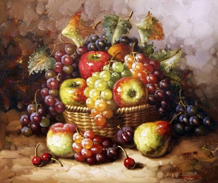 Fruits painting. Натюрморт с фруктами. Fruits painting. Художник george e. Эллери гутьеррес (ellery gutierrez).