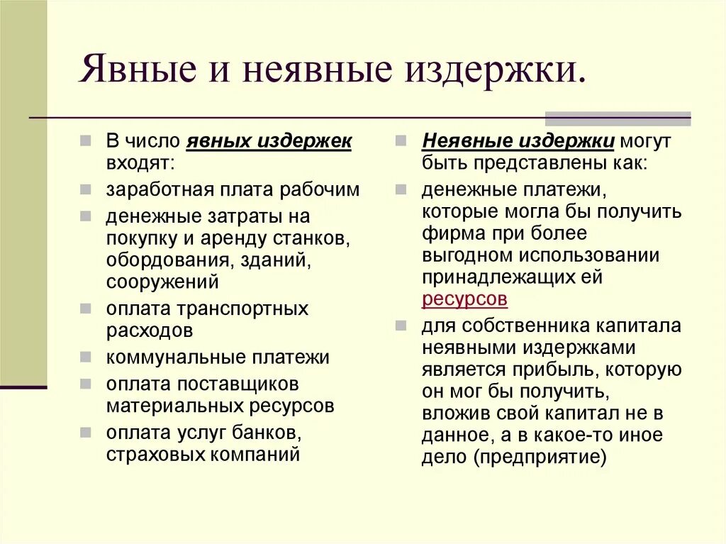 Неявные издержки фирмы. Явные издержки и неявные издержки. Явные и неявные затраты. Явные и неявные издержки примеры. Примеры неявных издержек фирмы.