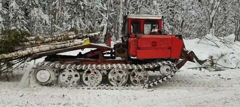 Работа трелевочного трактора