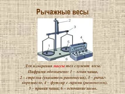 Какая физическая величина измеряется рычажными весами