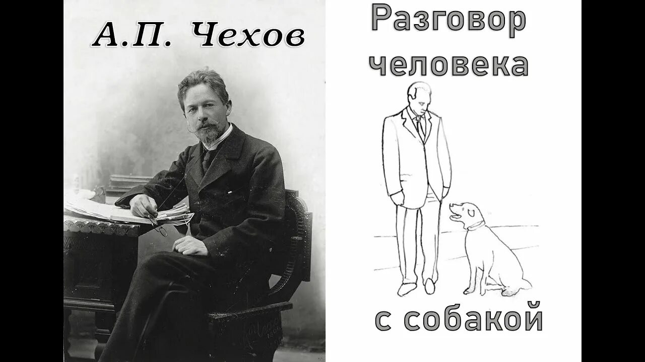 А п чехов собака. Чехов разговор с собакой. Разговор человека с собакой. Чехов произведение про собаку.