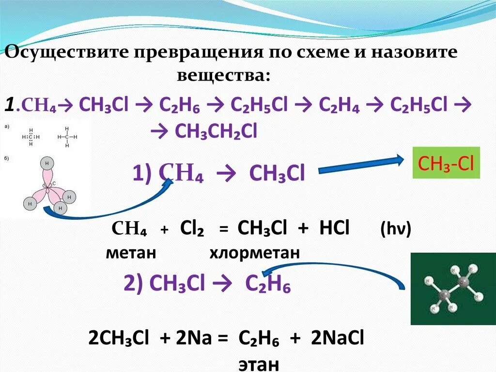 X hcl cl2 y. Схема превращений химия. Осуществить схему превращений. Схема превращений в органике. Метан хлорметан Этан хлорэтан.