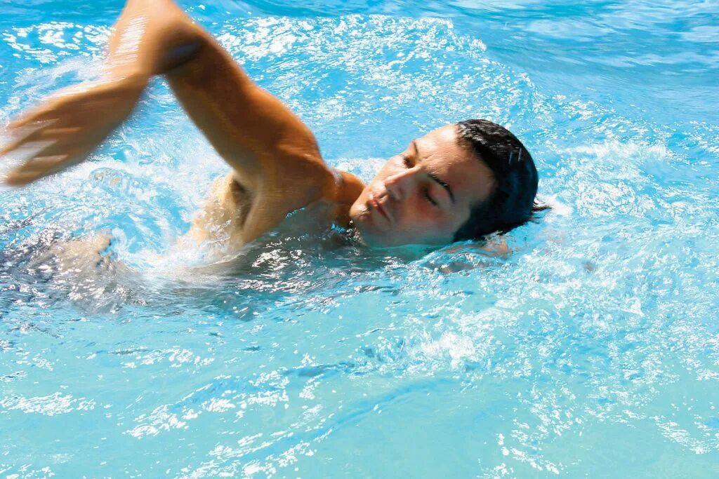 Enjoying swimming