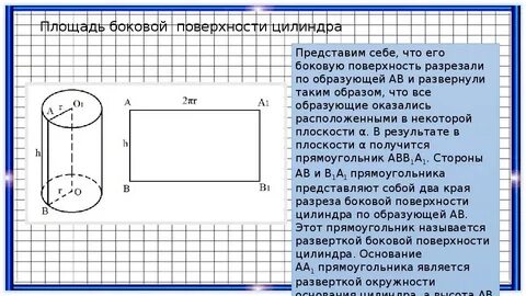 Боковая поверхность основания цилиндра это