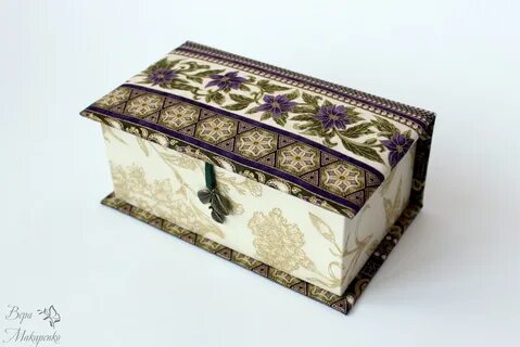Украшение шкатулок из картона
