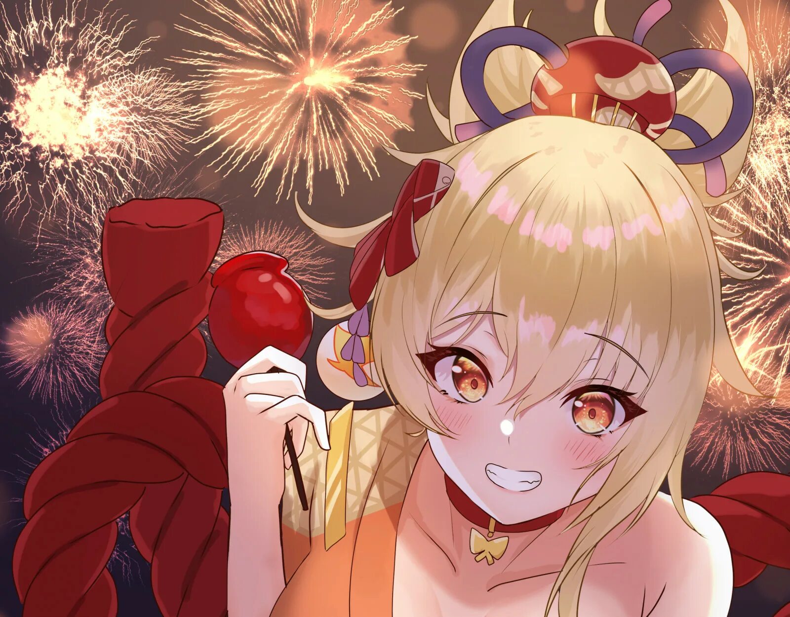 Yoimiya x pyro slime. Yoimiya геншин. yoimiya genshin impact. чиё геншин секрет. ёимия наганохара.