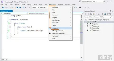 Переименовать проект в visual studio