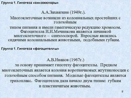 Группа гипотеза