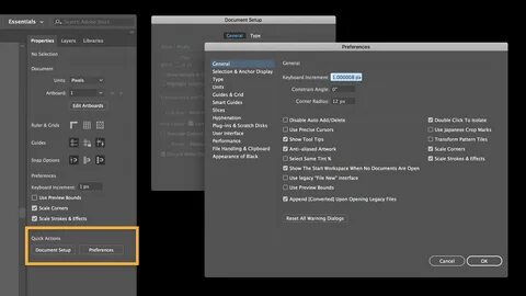 Document setup