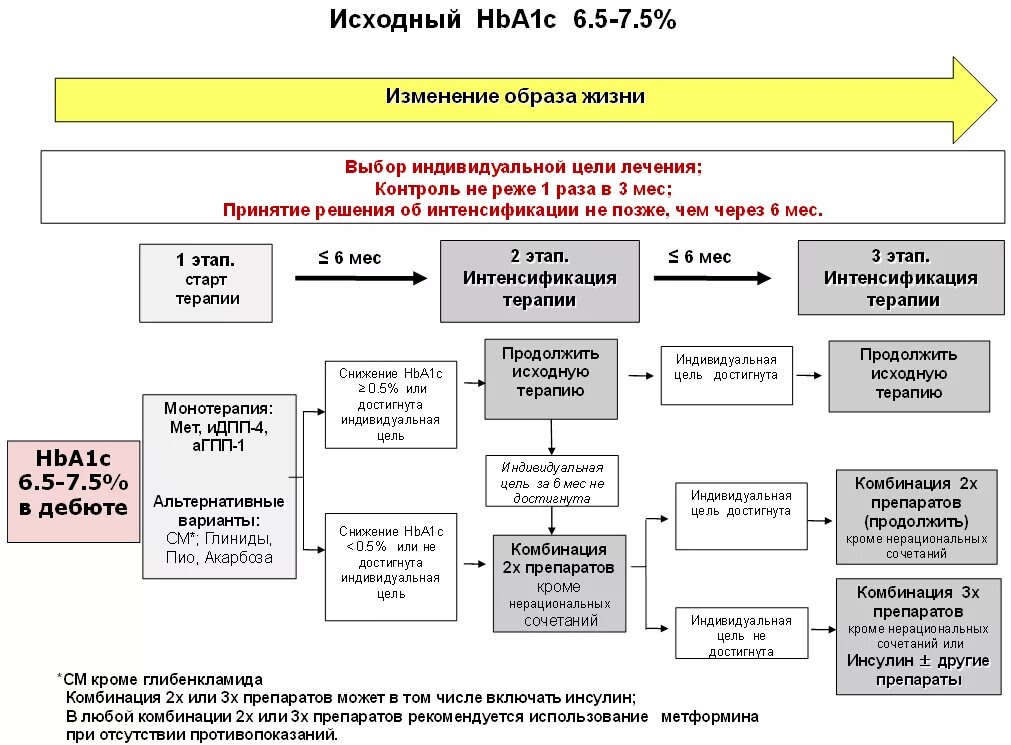 1с изменение и контроль. Алгоритм лечения СД 2 типа. Алгоритм сахароснижающей терапии. Стратификация лечебной тактики в зависимости от уровня hba1c в дебюте. Алгоритм подбора сахароснижающих препаратов.