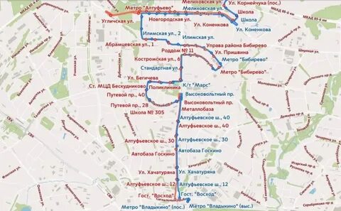 Автобусы южное бутово на карте